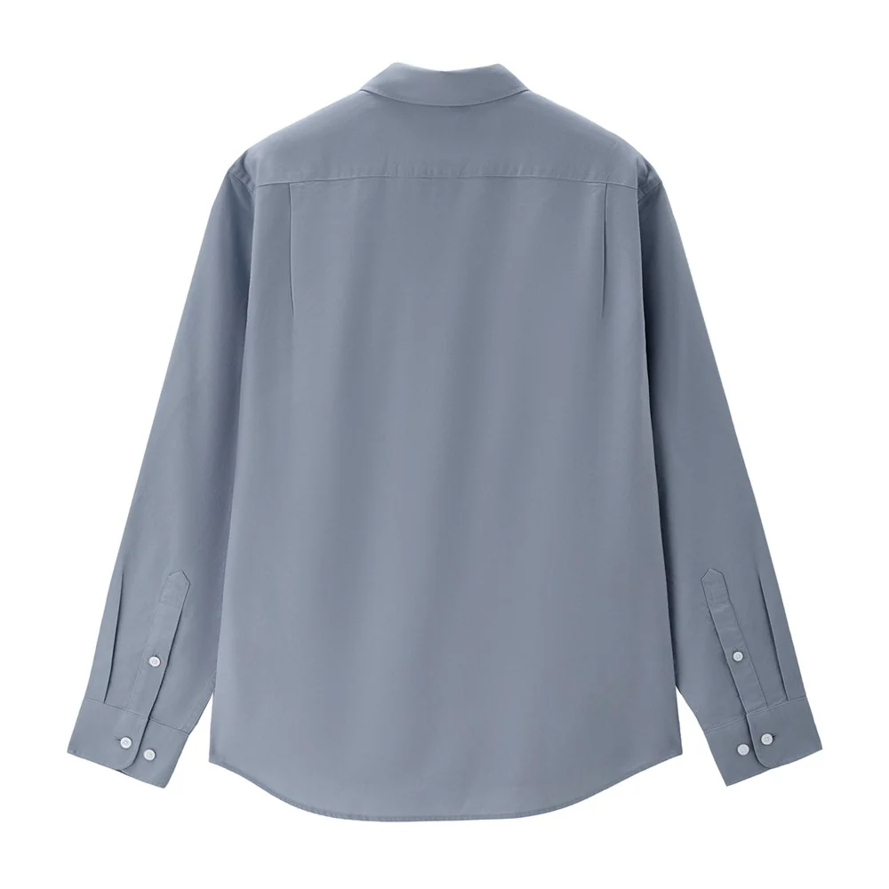 Men's Relaxed Fit Lyocell-Cotton Embroidered Shirt - Image 3