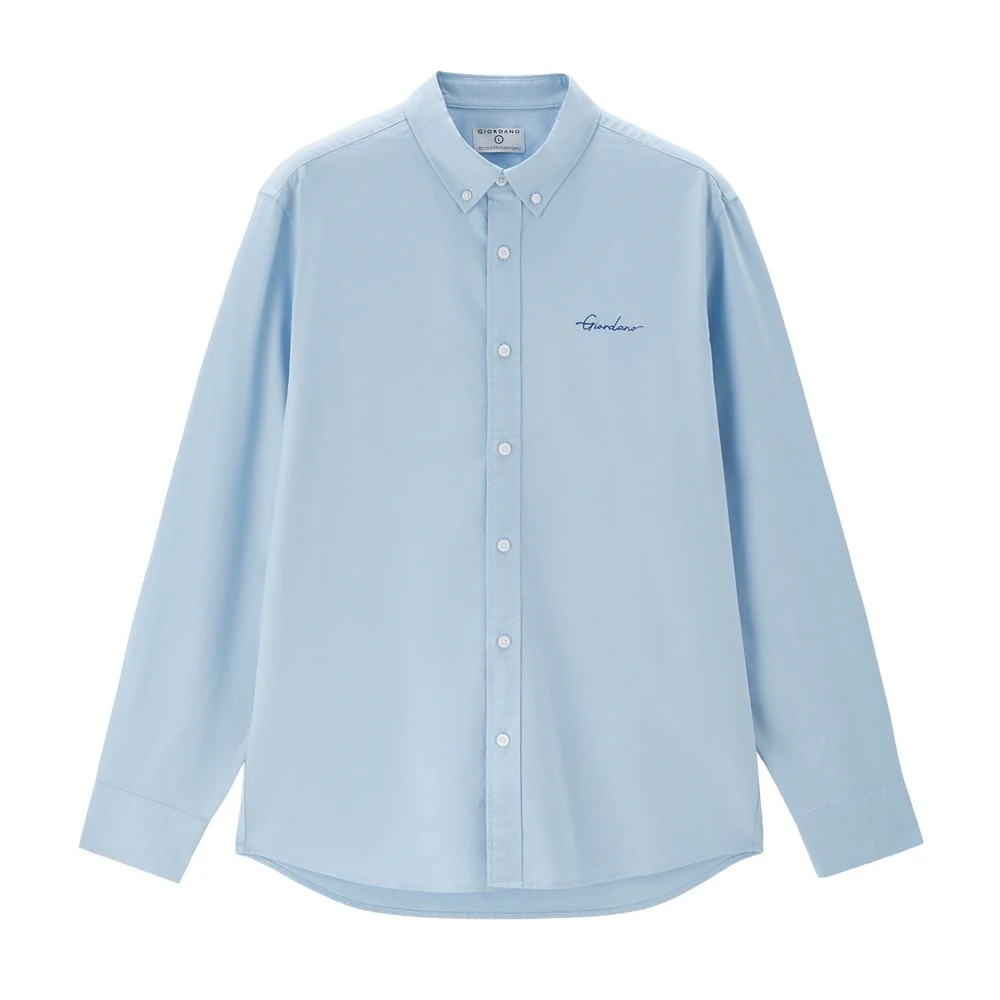 Men's Relaxed Fit Lyocell-Cotton Embroidered Shirt - Image 3