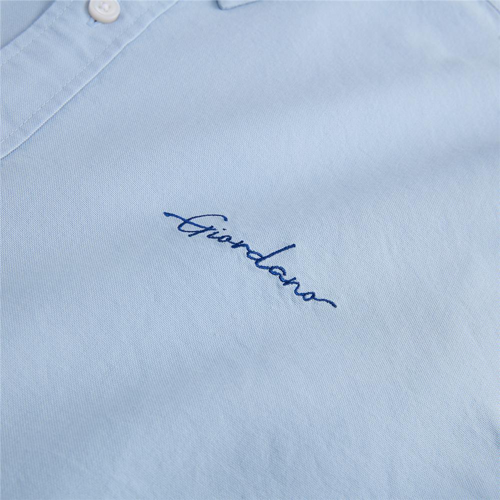 Men's Relaxed Fit Lyocell-Cotton Embroidered Shirt - Image 9